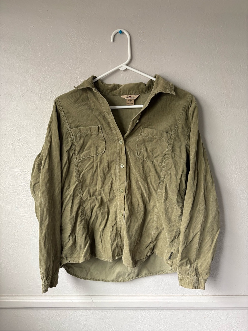 Woolrich Men's Olive Utility Button-Down Shirt